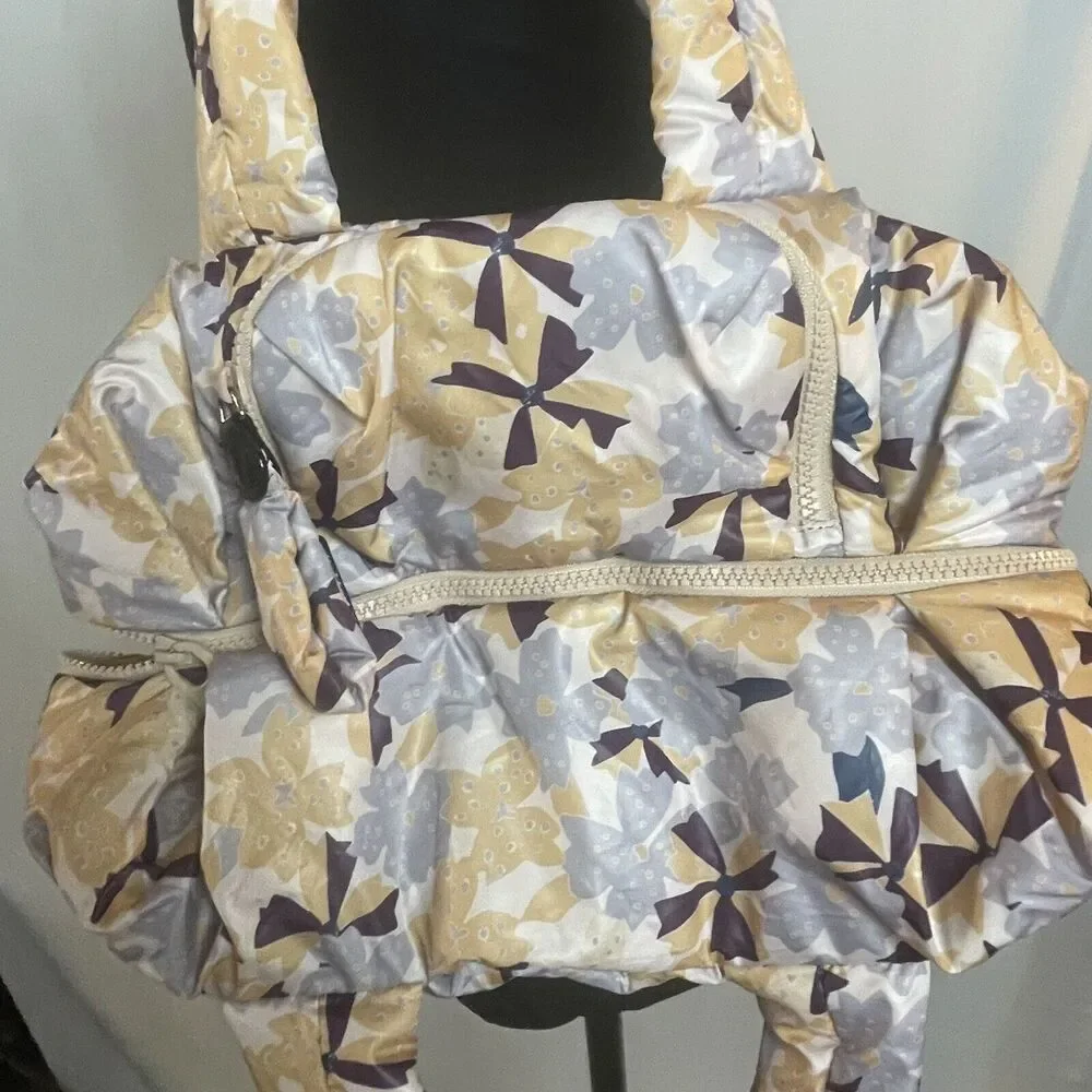 See By Chloe Nylon Puffy Floral Pink Shoulder Bag